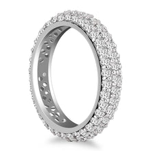 14k White Gold Cupola Round Diamond Eternity Ring in 14k White Gold, size 4