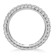 14k White Gold Cupola Round Diamond Eternity Ring in 14k White Gold, size 6