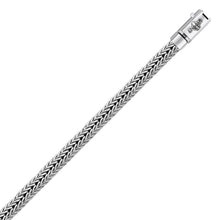 Oxidized Sterling Silver Bracelet in a Foxtail Design, size 7.5''