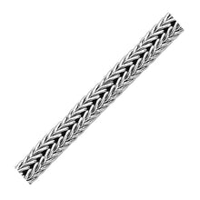 Oxidized Sterling Silver Bracelet in a Foxtail Design, size 7.5''