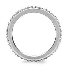 14k White Gold Round Diamond Eternity Ring, size 5