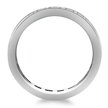 14k White Gold Eternity Ring with Baguette Diamonds, size 6