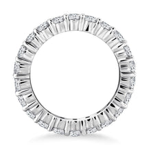 14k White Gold Ageless Round Cut Diamond Eternity Ring, size 7
