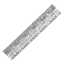 Sterling Silver Rhodium Plated Fancy Diamond Cut Flat Bracelet, size 7.25''