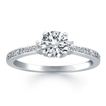 14k White Gold Diamond Accent Engagement Ring, size 5