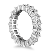 14k White Gold Common Prong Princess Cut Diamond Eternity Ring, size 6