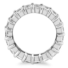 14k White Gold Common Prong Princess Cut Diamond Eternity Ring, size 7