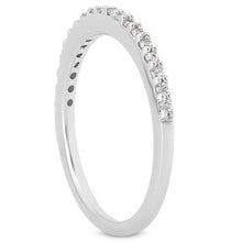 14k White Gold Slim Profile Diamond Micro Prong Diamond Wedding Ring Band, size 9