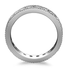 14k White Gold Antique Channel Set Round Diamond Eternity Ring, size 6